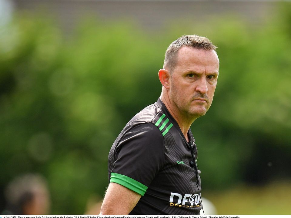 Former Meath manager Andy McEntee. Photo: Seb Daly/Sportsfile