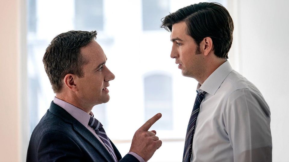 Matthew with Nicholas Braun in Succession