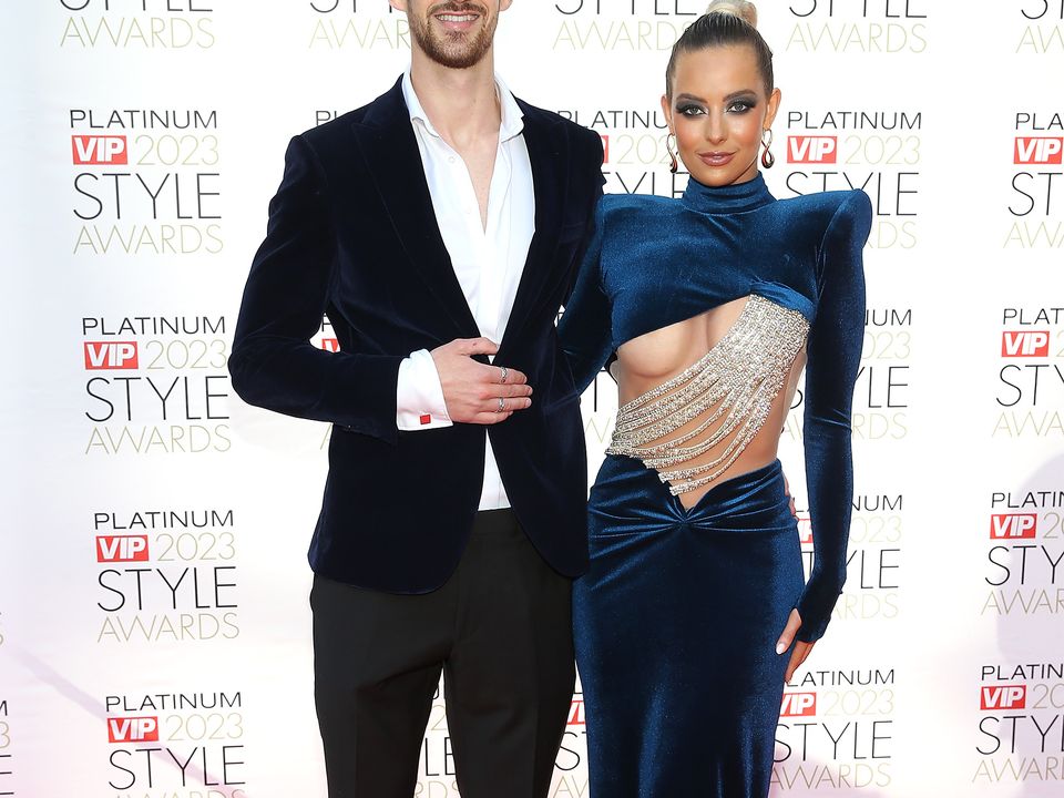 Matthew MacNabb and Laura Nolan at the Platinum VIP Style Awards 2023 at the Dublin Royal Convention Centre in Golden Lane, Dublin. Picture: Brian McEvoy