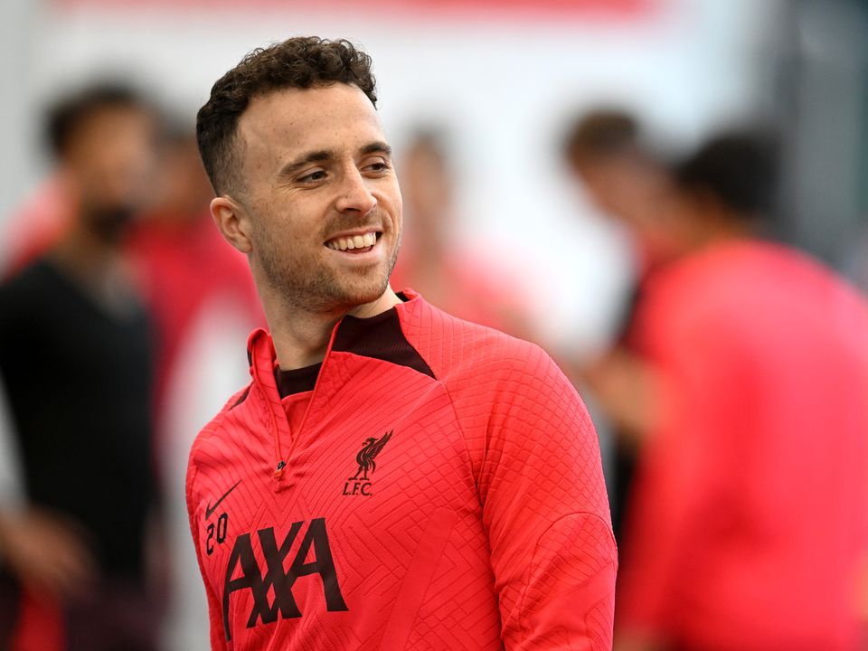 Diogo Jota is battling back to full fitness. Photo: Andrew Powell/Liverpool FC via Getty Images