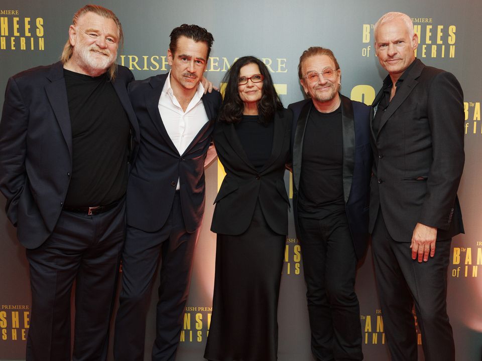 Brendan and Colin with Ali Hewson, Bono and Martin McDonagh at the Irish premiere