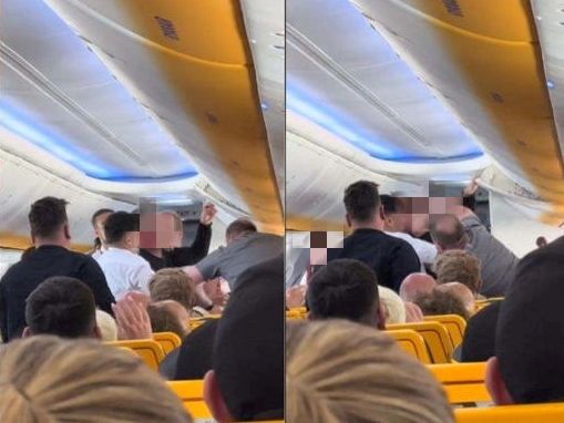 Shocking images show fight that forced Ryanair flight to Tenerife to be diverted