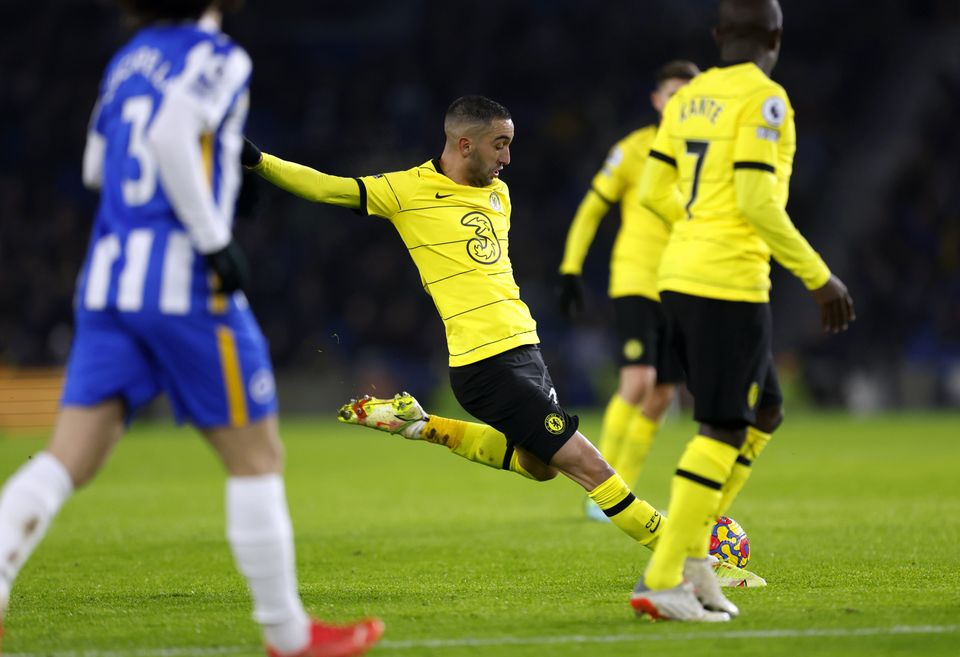 Hakim Ziyech gave Chelsea the lead in the first half (Steven Paston/PA)