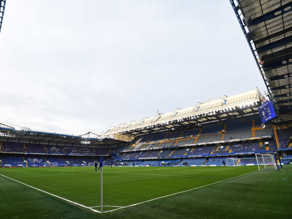 A general view of Stamford Bridge before the Premier League match between Chelsea and Everton. Picture date: Monday March 8, 2021.