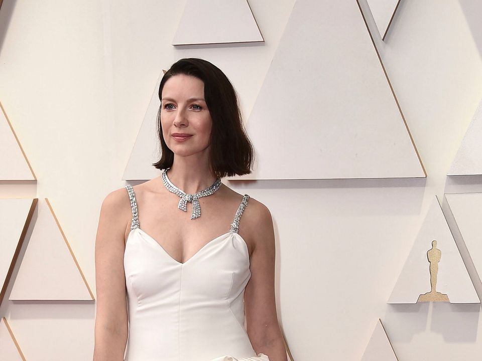 Irish actress Caitriona Balfe showed great poise on the red carpet. Photo: Jordan Strauss/Invision/AP