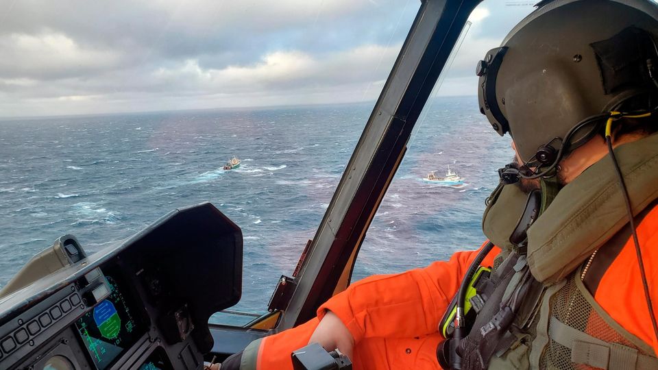 Rescue teams search for survivors from the ‘Villa de Pitanxo’ off Newfoundland