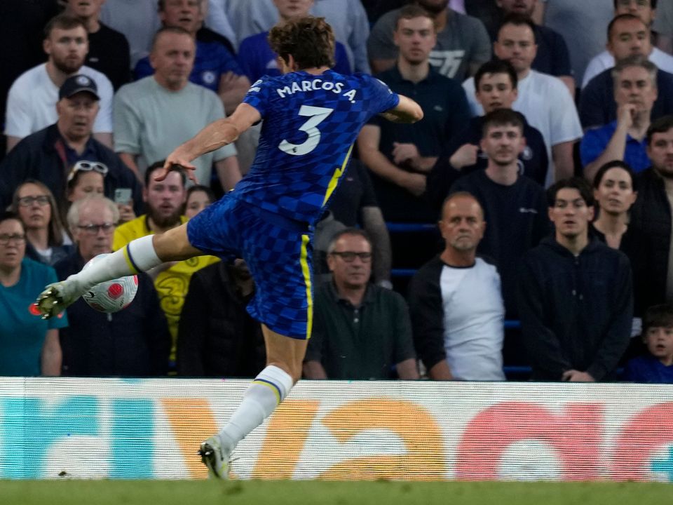 Marcos Alonso equalised for Chelsea (Frank Augstein/AP)