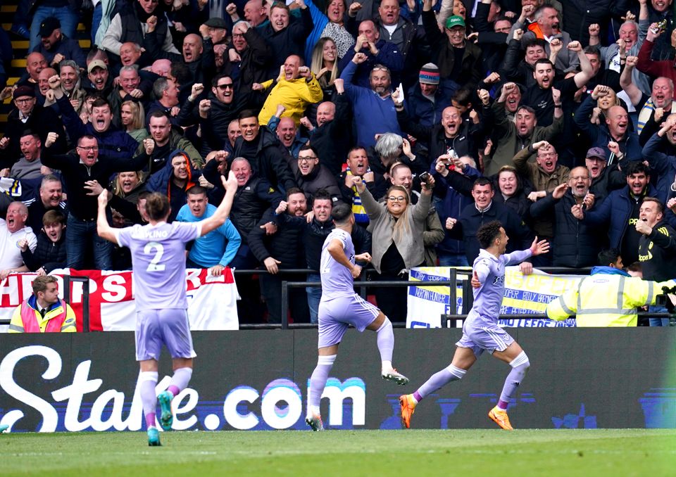 Rodrigo netted Leeds’ second goal (John Walton/PA)