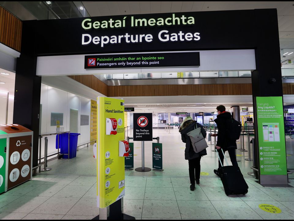 Departure gates at Dublin Airport