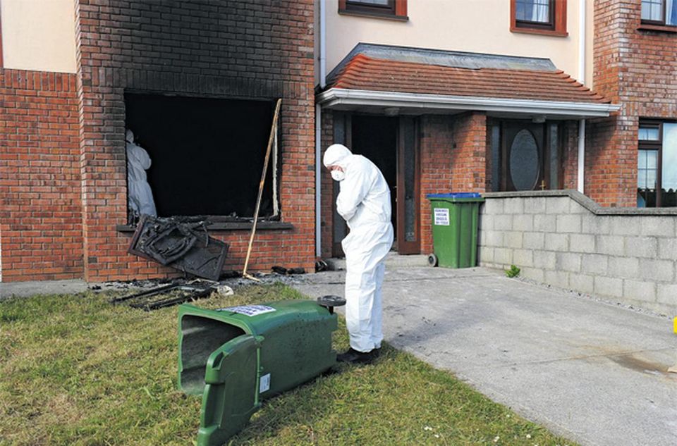 The scene of the fire