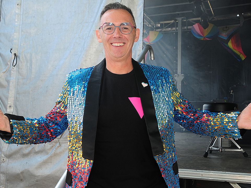 Eddie McGuinness at the Dundalk Outcomers Family Pride Day at Market Square. Photo: Aidan Dullaghan/Newspics