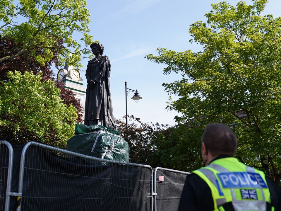 A statue of Margaret Thatcher has been egged just hours after it was installed in her home town of Grantham (Joe Giddens/PA)
