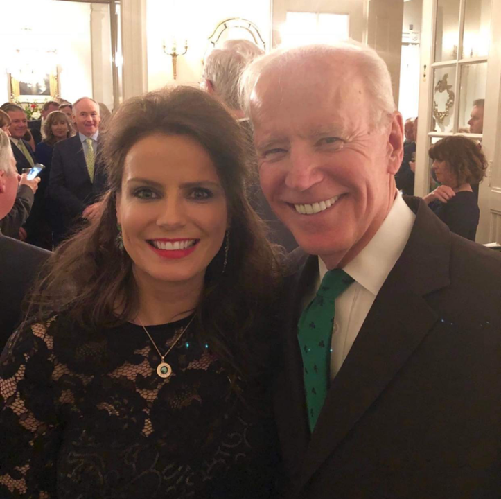 Cathy con el presidente estadounidense Joe Biden