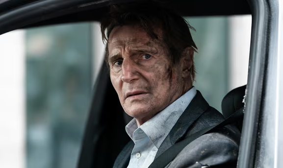 Liam Neeson as a father under pressure in the explosive new Sky Original thriller Retribution