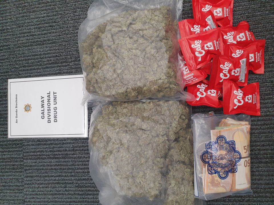 Cannabis herb, jellies and cash seized