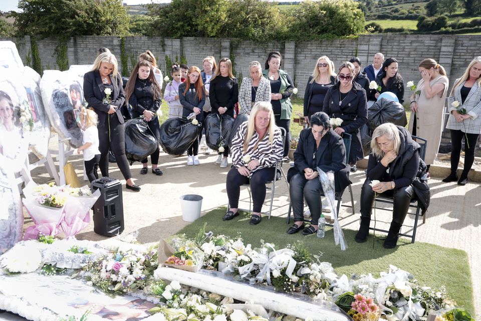 The memorial service at Bohernabreena Cemetery