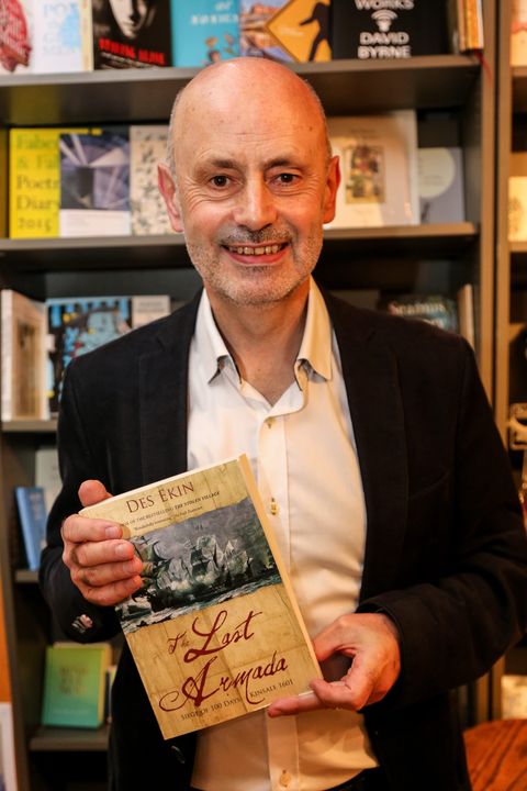 Des at the launch of his book The Last Armada in 2014