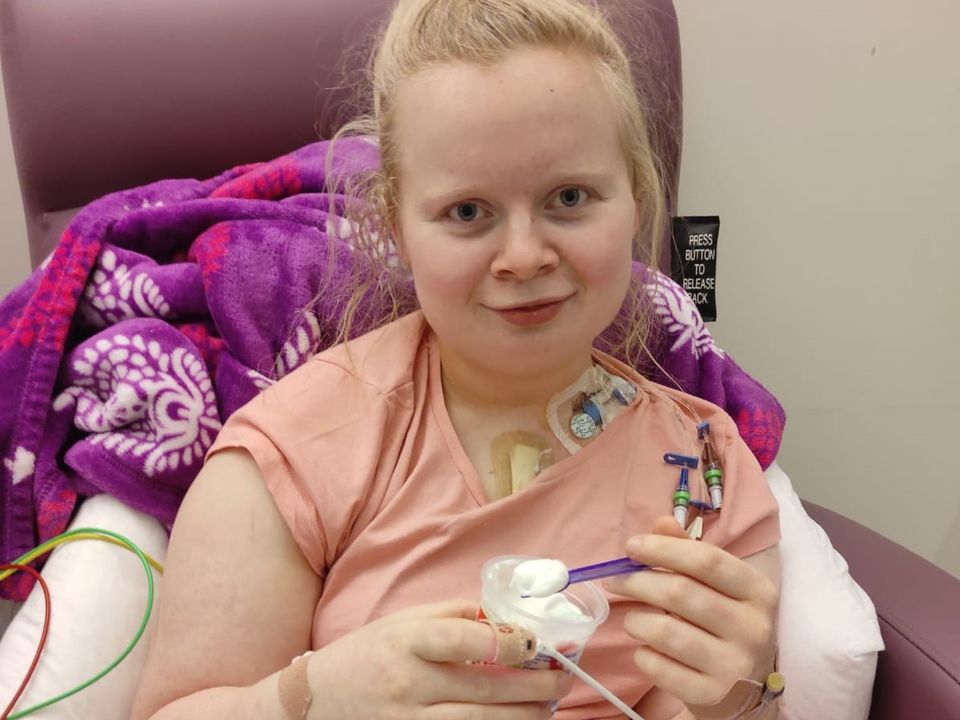 Sinead pictured after her major heart surgery in Crumlin hospital in 2021