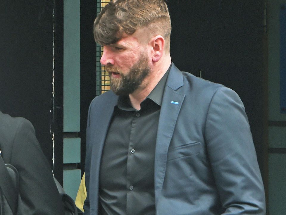 Former International and Celtic FC star Paddy McCourt pictured today at court in Derry.