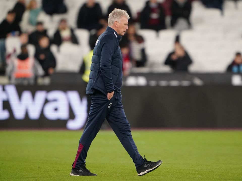 West Ham United manager David Moyes appears dejected after the Premier League match at the London Stadium, London. Picture date: Friday December 30, 2022.