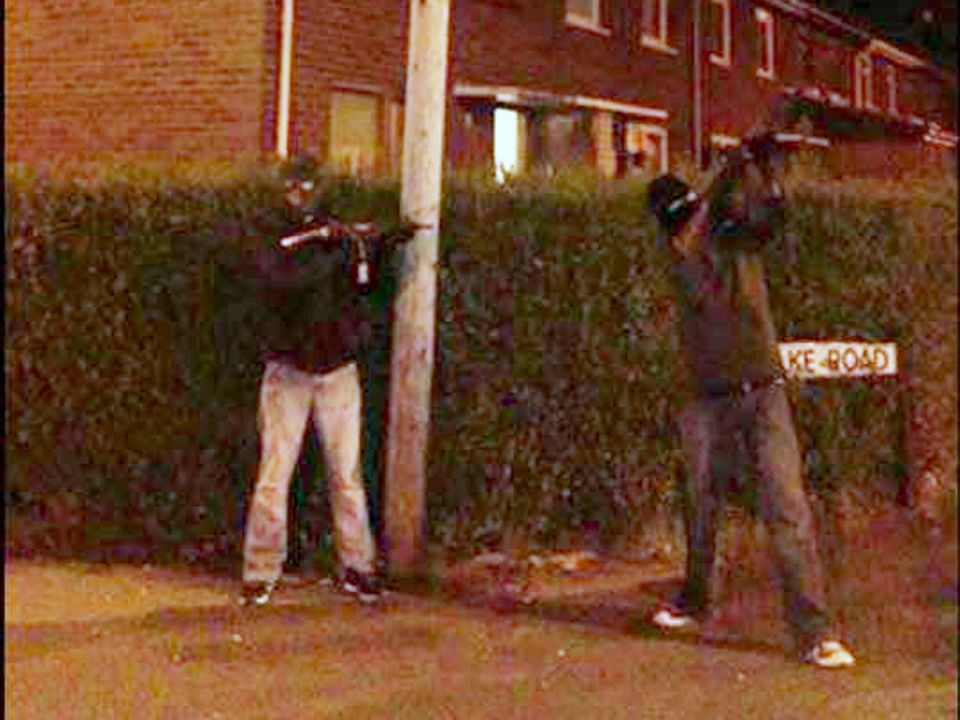 Armed and masked Continuity IRA men patrol Lurgan's Kilwilkie estate
