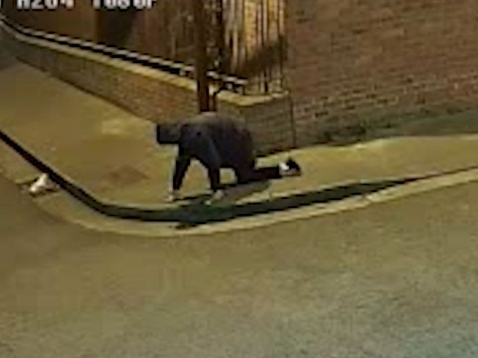 CCTV footage shows Oliver Doran  after the murder of Kwok Ping Chong