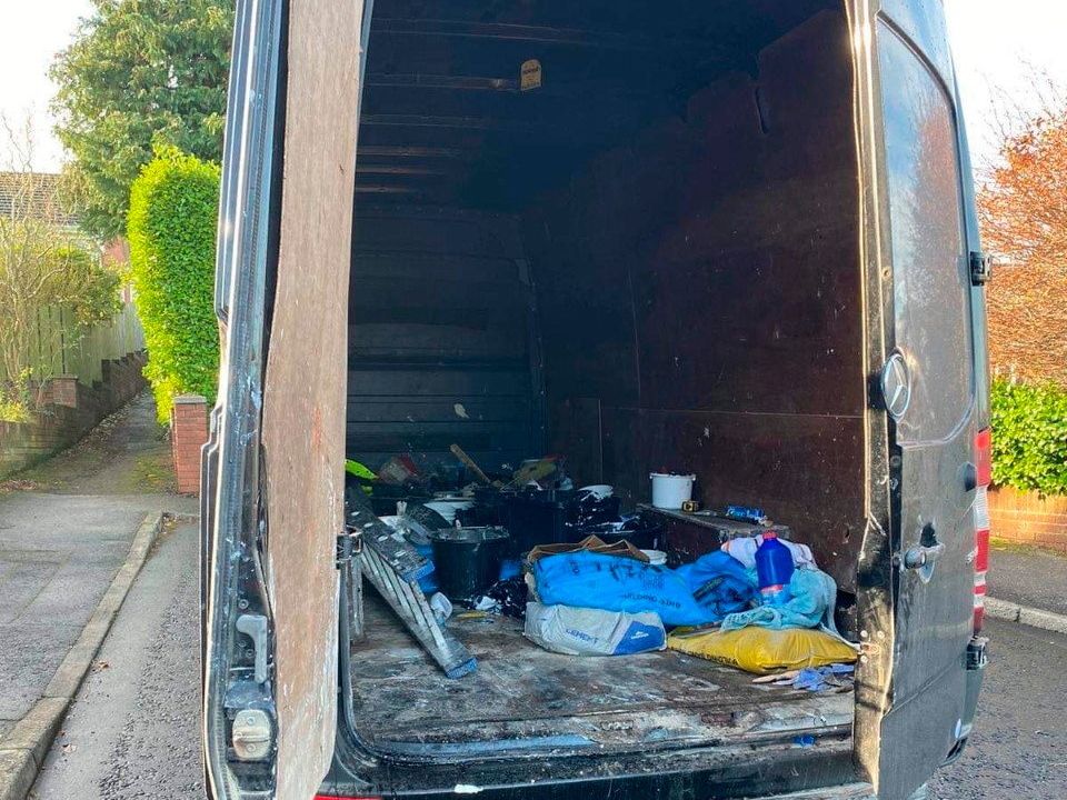 The van owned by Stephen Stewart after he 'went to get materials'