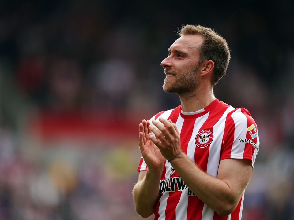 File photo dated 07-05-2022 of Christian Eriksen. Thomas Frank is hopeful Christian Eriksen will agree to extend his stay at Brentford. Issue date: Thursday May 19, 2022.