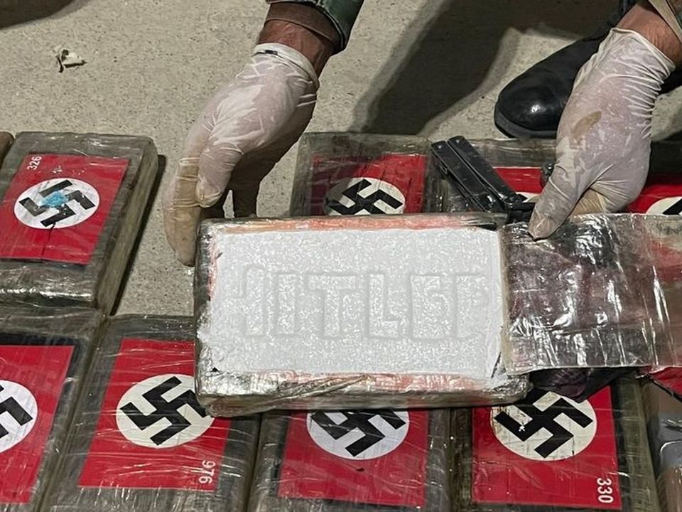 Some of the cocaine was stamped with Hitler's name
