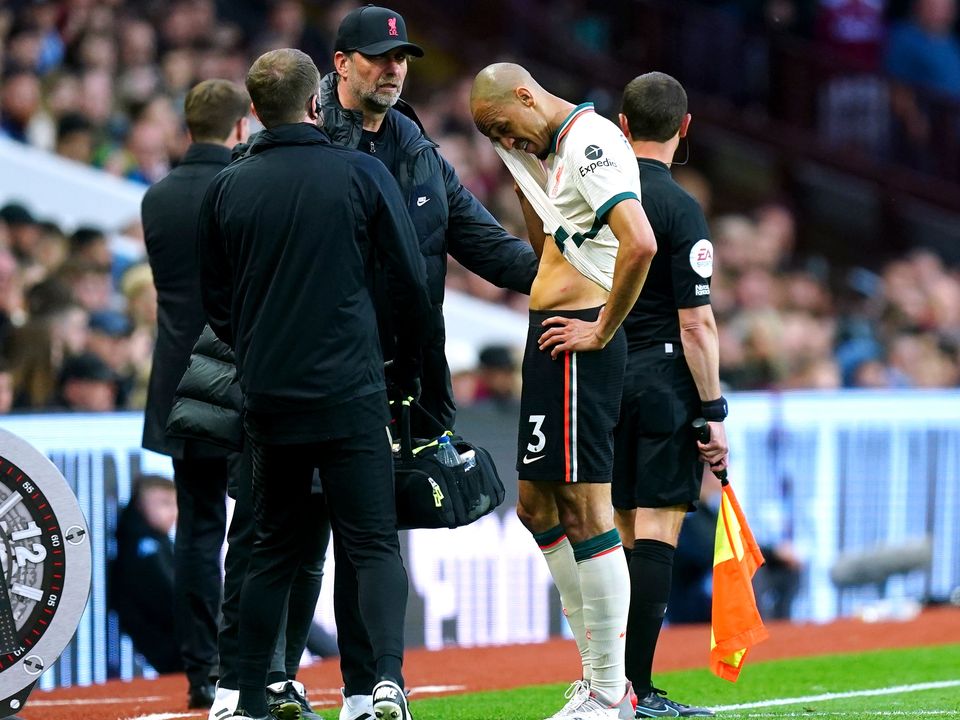 Liverpool midfielder Fabinho faces a race against time to be fit for the Champions League final (Mike Egerton/PA)