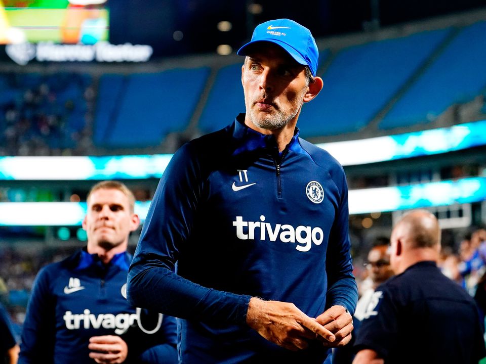 Chelsea manager Thomas Tuchel at the pre-season friendly against Charlotte FC at Bank of America Stadium in North Carolina. Photo: Jacob Kupferman/Getty Images