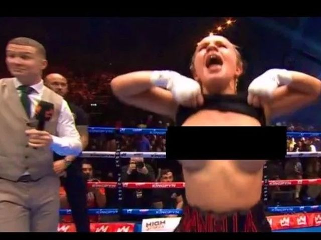 Boxing ring girl claimed she was dropped because her 'boobs were too big' -  Daily Star