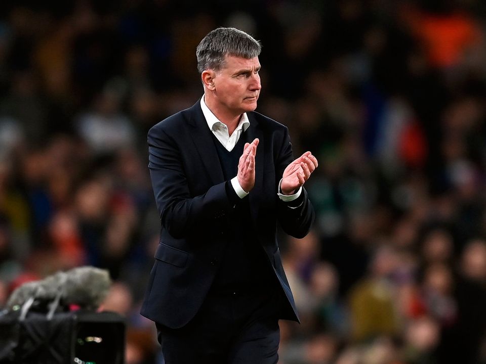 27 March 2023; Republic of Ireland manager Stephen Kenny during the UEFA EURO 2024 Championship Qualifier match between Republic of Ireland and France at Aviva Stadium in Dublin. Photo by Stephen McCarthy/Sportsfile
