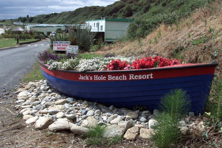 The entrance to the Jack's Hole resort