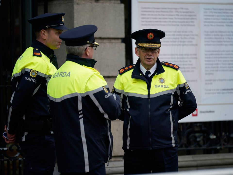 Garda Commissioner Drew Harris was out and about yesterday