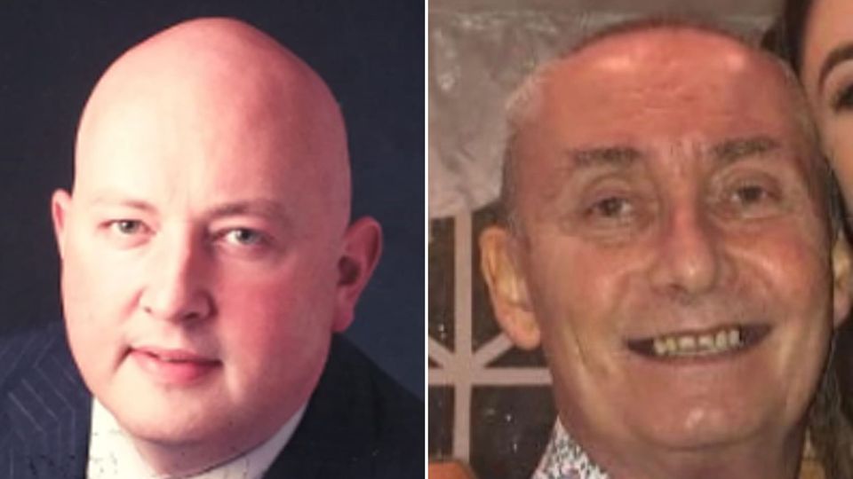 Aidan Moffitt, 42, (left) and Michael Snee, 58 both from Sligo, were found dead in their own homes (Garda/PA)