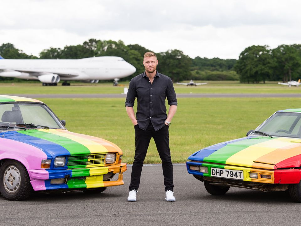 For use in UK, Ireland or Benelux countries only Undated BBC handout photo of Top Gear presenter of Andrew Flintoff, in the latest Top Gear.