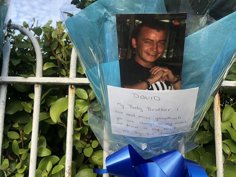 Flowers and tributes for David Byrne were left at the Bonnington Hotel previously known as the Regency Hotel.