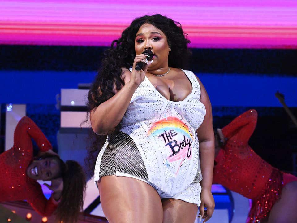 Lizzo performing at Miami Beach. Photo: Bryan Bedder
