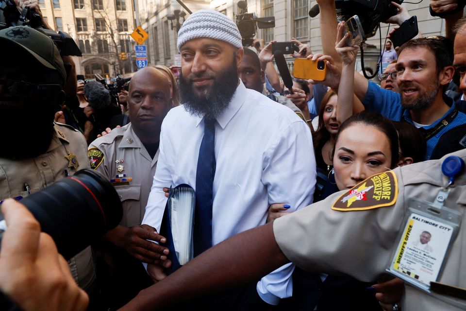Adnan Syed, whose case was chronicled in the hit podcast Serial, leaves the courthouse after a judge overturned his 2000 murder conviction and ordered a new trial during a hearing at the Baltimore City Circuit Courthouse in Maryland U.S. Reuters