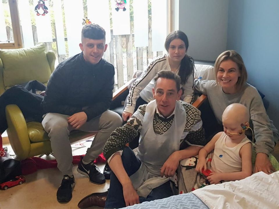 RTE star Ryan Tubridy visited Harry Kieran McGeary in Crumlin's Children Hospital
