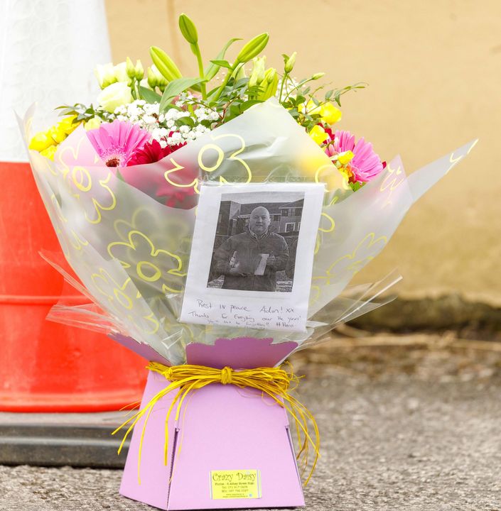 Flowers at the scene where the body of man in his 30s was found in house at Cartron, Sligo in ‘unexplained circumstances’ Photo: James Connolly