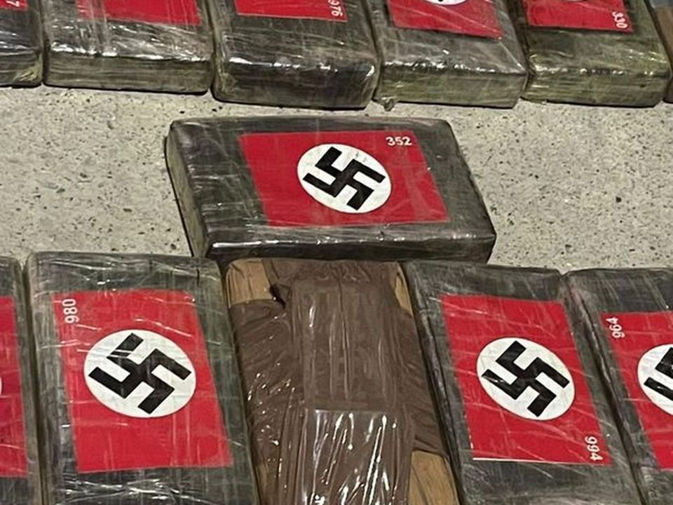 Some of the cocaine with the Swastika symbol