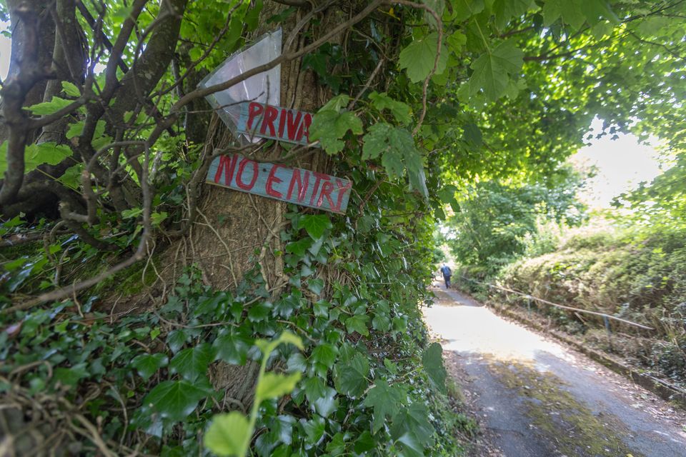 The road leading to a house near the church in Kilgobnet, Co Waterford