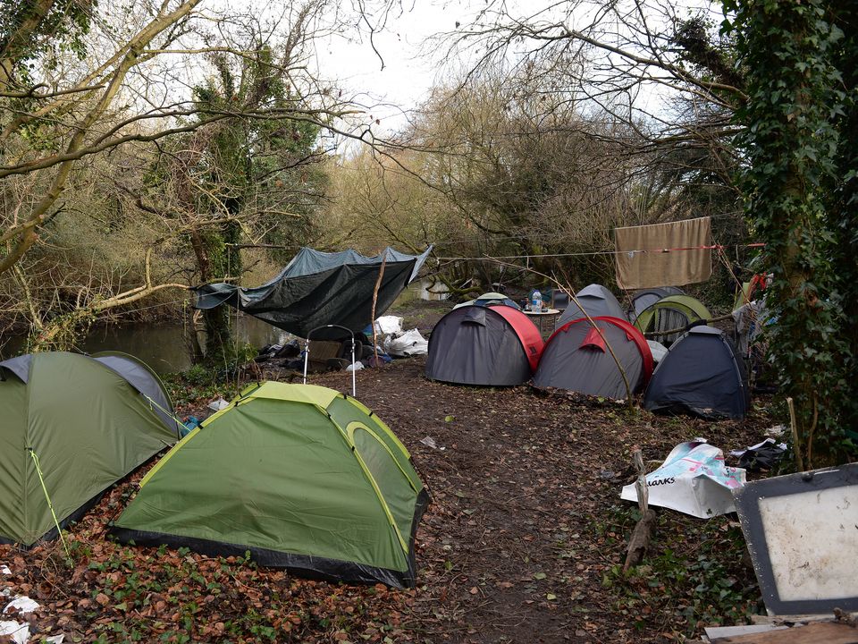 The Tolka camp, where about 10 people live