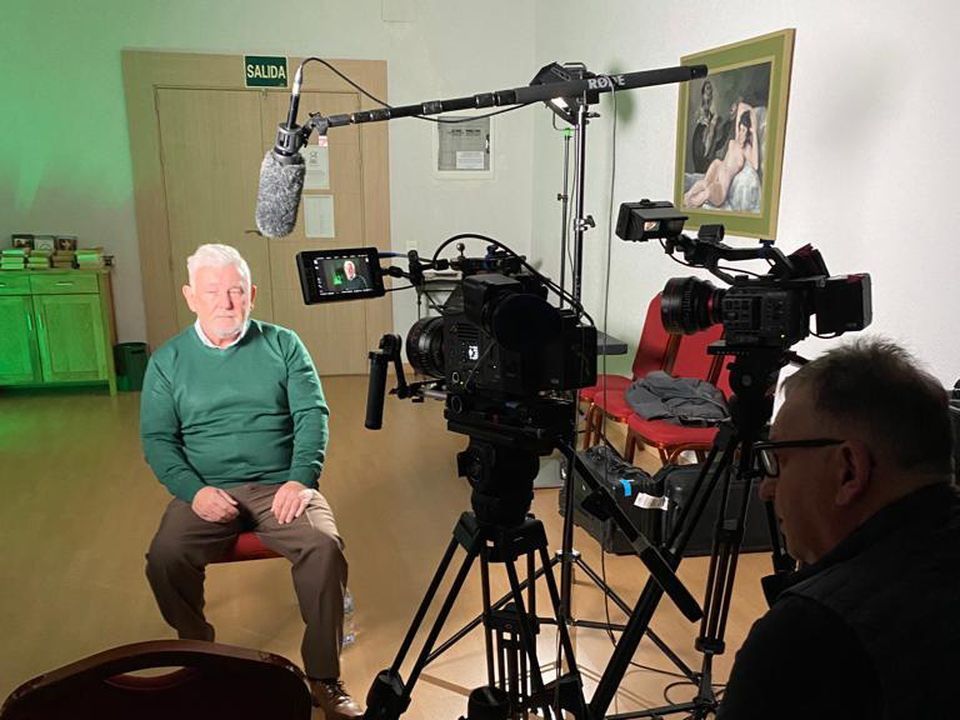 John Gilligan being interviewed 