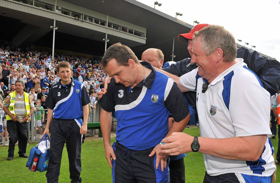 Davy Fitzgerald is congratulated after the All-Ireland Quarter Final win over Galway