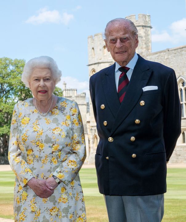 Queen Elizabeth II and the Duke of Edinburgh in the quadrangle of Windsor Castle ahead of his 99th birthday (Steve Parsons/PA)