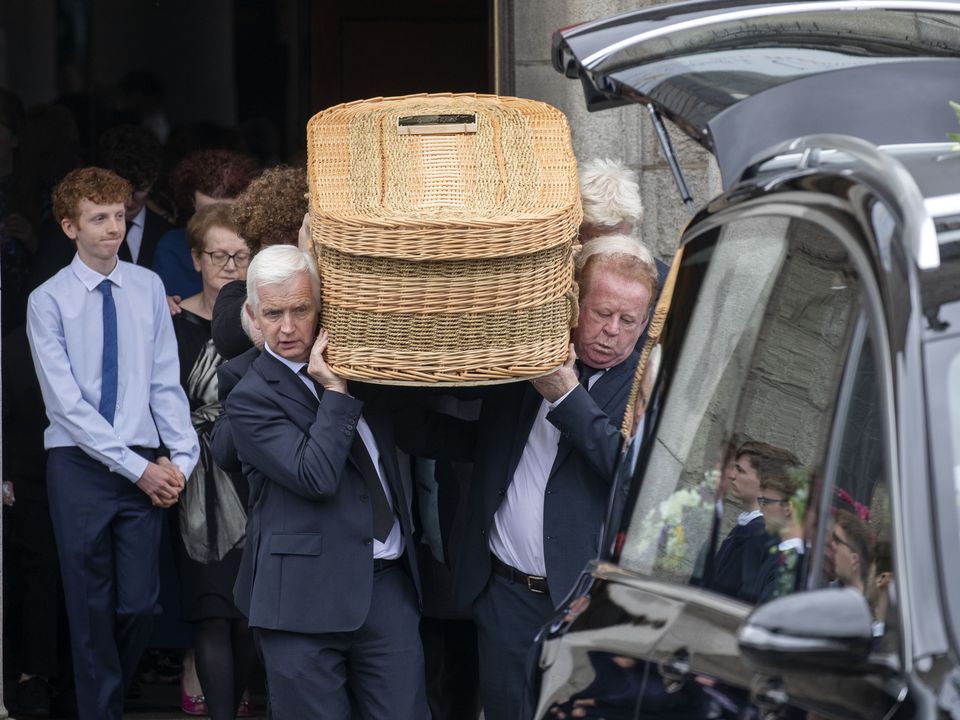 Mourners at the funeral of Eoghan Byrne at St Patrick's Church in Skerries. Photo: Colin Keegan, Collins Dublin