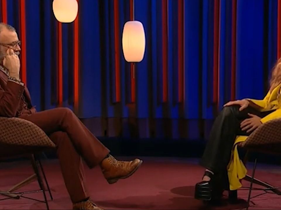 Becky Lynch chats to Tommy Tiernan (Pic: RTÉ)